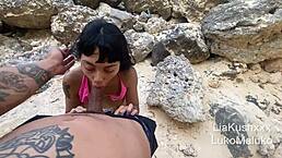 Caught on the beach during a private moment