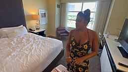 pervy stepbro shares a vacation bed with thick stepsis and ends up creampying her ebony curves