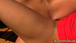 clothed ebony lesbians pissing, wanna see?