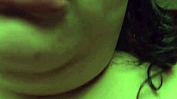 In this POV scene, a BBW lightskin Dominican amateur gives an intense blowjob to her neighbor, focusing on her small tits and ending with cum.