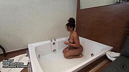 Complete making of Sophie Stephan in red lingerie for you