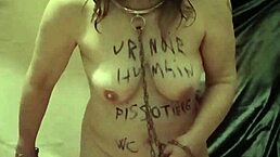 2025 french slave bound as human urinal in homemade clip
