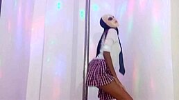 i can't believe my skinny brunette student danced on a pole for homemade halloween porn!