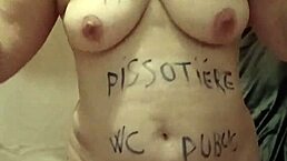 2025 french slave bound as human urinal in homemade clip