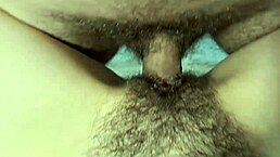 Couple gets wild with creampie and keeps fucking in hairy action. Their homemade passion spills over in every thrust.