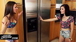 Stepbro Nails Two Pretty Stepsisters in Wild Action