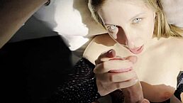 This sexy blonde amateur sucks cock and gets a facial cumshot in hentai anime! 😏💦