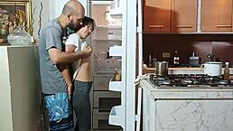 my stepdad left me with his wife, and i ended up banging her over and over in spanish porn