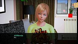 Blonde teen with big tits in cartoon hentai! 😍