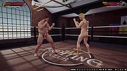 Ethan battles Darci in naked 3D fighter sex action