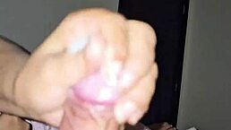 she's tired but gives me a handjob and cum for total relaxation