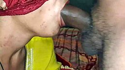 Newly married desi bhabhi givin' best blowjob to husband