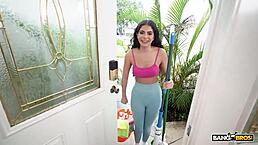 angel gostosa, hottest maid ever, ready to bang employer