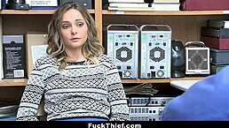 i caught the blonde teen 18+ shoplyfter getting fucked doggystyle by the security guard