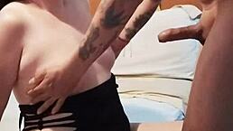 terminé chupándole la verga al primo de mi novio después de la cena