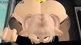 哇靠，快来看这个人妖动漫的激烈肛交动作！