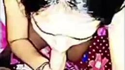 In a real myanmar homemade scene, a young 18+ couple with big natural tits fucks passionately on the bed.