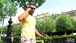 tourist chick, uh, picked up and fucked deep after eatin’ a banana, ya know, real hard!