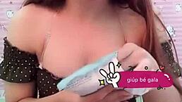 red panty peek under vietnamese skirt in sneaky upskirt