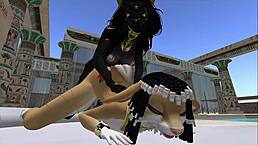 lady bastet of egypt commands her servent girl