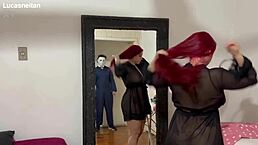 Redhead Camila Gaucha in rough Halloween anal action