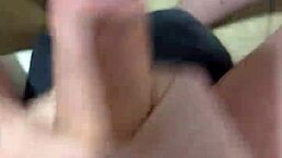 Getting naked in a public toilet, stroking my big cock outdoors for exhibitionists