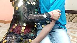 Indian desi saali gets slammed hard by jija