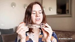 Anca's Intense Dildo Masturbation Session