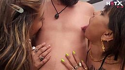 哥操两个热辣继妹粗暴家庭三人行，印地语音频