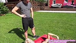 Look at this german tattoo whore with monster tits fucking in the brothel