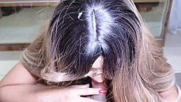 My 18-year-old Brazilian neighbor danced in panties, then gave head and got pounded