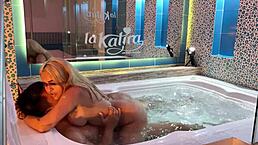 Colombian Beauty Rides Hard in Jacuzzi with Underwater Creampie
