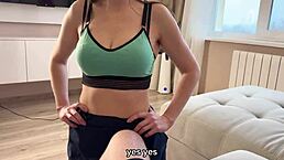 Russian Amateur Fucks Wife's Stupid Friend with Conversations