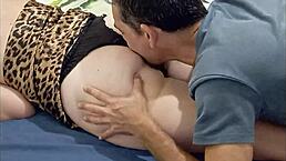 plump girl tries metal anal plug for the first time while masturbating, homemade style