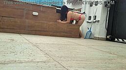 wife cheating on husband with pool guy, deepthroat and doggystyle moans! 😱