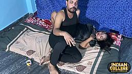 Indian stepmom flaunts big boobs during classic bent-over sex with friend