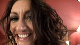 Slamming brunette mom with big tits hard