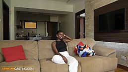 Shy African babe got slammed by fake agent at casting! 😳