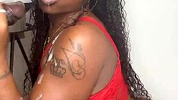 The stepbrother enjoys keisha minaj sucking his big black cock