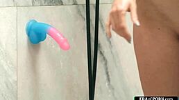 i got caught shower fucking a dildo by my roommate charlotte sins