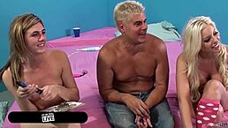 blonde indiana newcummer mia mae bounces on dicks in raw threesome!