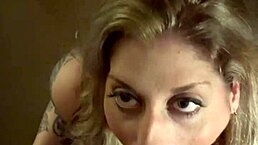Sexy Blonde MILF Sucks Husband's Big Cock To Intense Climax