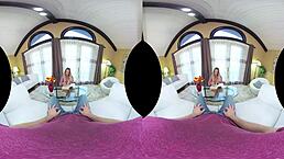 Vrush big booty cali carter's emotions surge during intense vr fucking and cumshot.