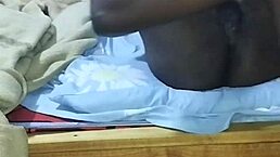 African Mature Man Licking Hairy Wet Pussy in Close-Up Clip