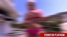 damn, blonde vanessa cage milks rion king's huge dick bareback!