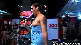 skank gets bukkaked by group 😈