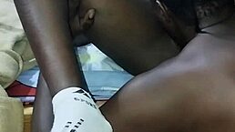 African Mature Man Licking Hairy Wet Pussy in Close-Up Clip