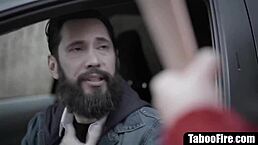 hot brunette pounded hard by creepy guy