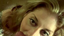 Sexy Blonde MILF Sucks Husband's Big Cock To Intense Climax