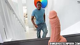 Naughty teen learns wild sex tricks from her hung black stepdad.